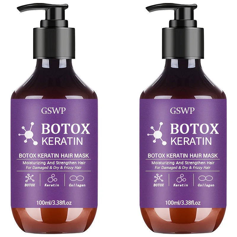 Máscara Capilar de Queratina Efeito "Botox" – Hidrata e Reduz o Frizz