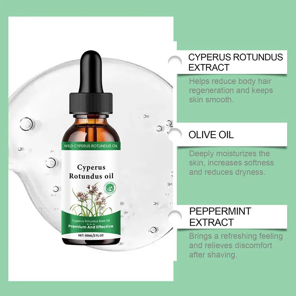 Óleo Corporal Hidratante de Cyperus Rotundus – Cuidado Pós-Depilação 60ml