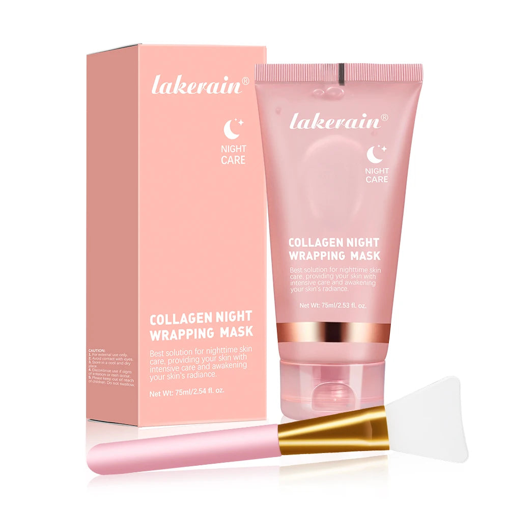 Kit Máscara Facial de Colagénio com Pincel – Efeito Glow Coreano