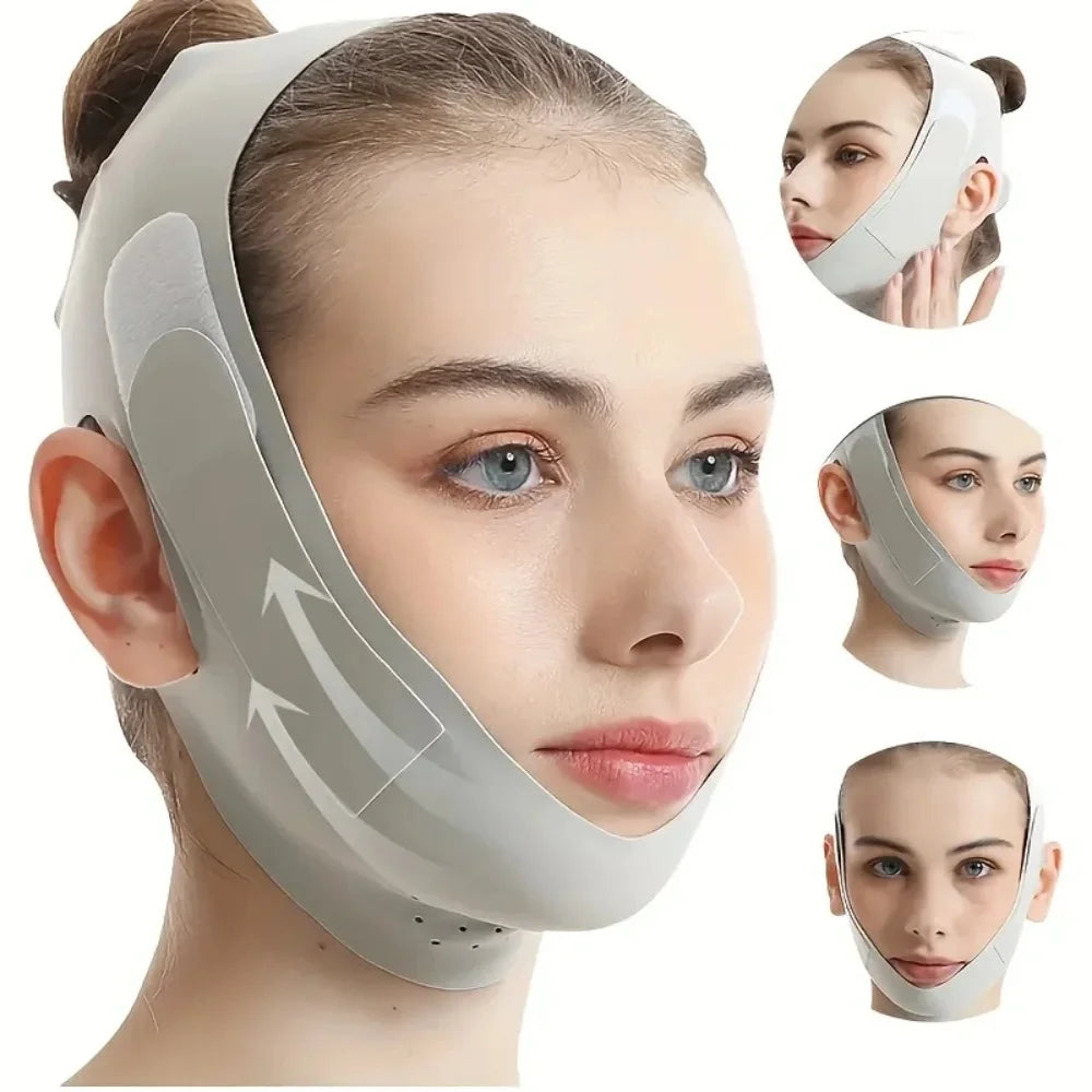 Faixa Modeladora Facial Ajustável em V – Redutor de Papada