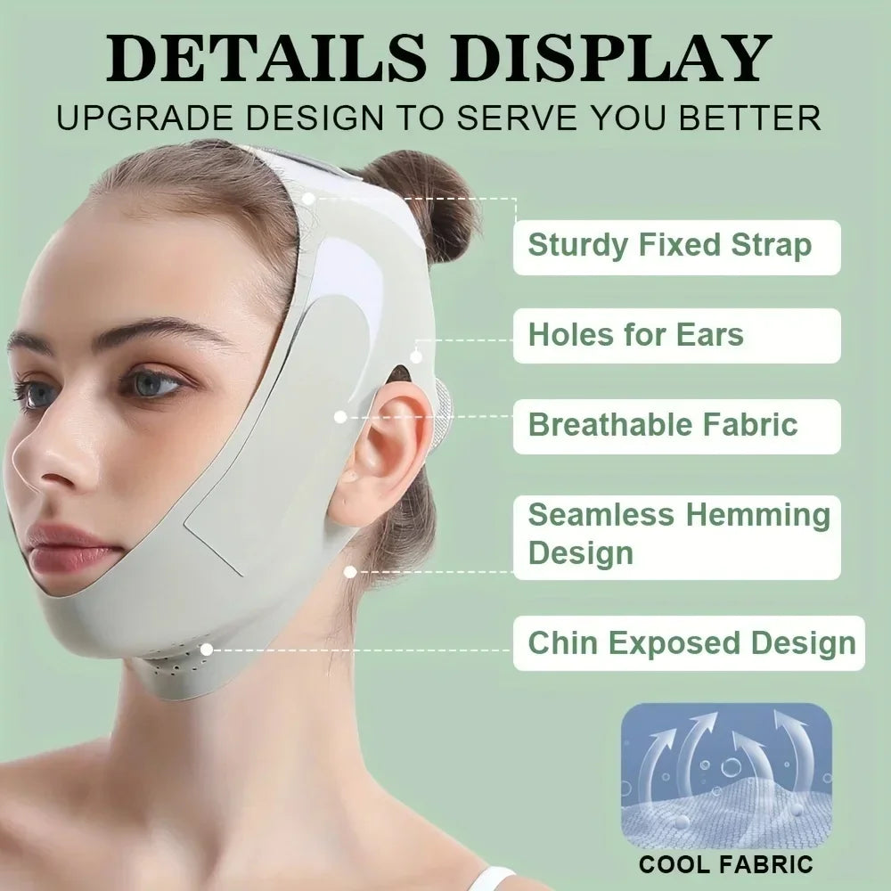 Faixa Modeladora Facial Ajustável em V redutora de papada