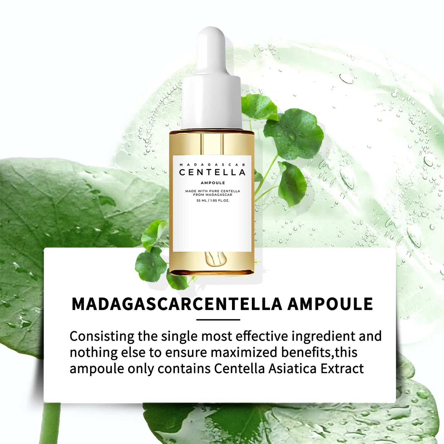 Sérum de Centella Asiática de Madagáscar – Calmante para Pele Sensível 55ml