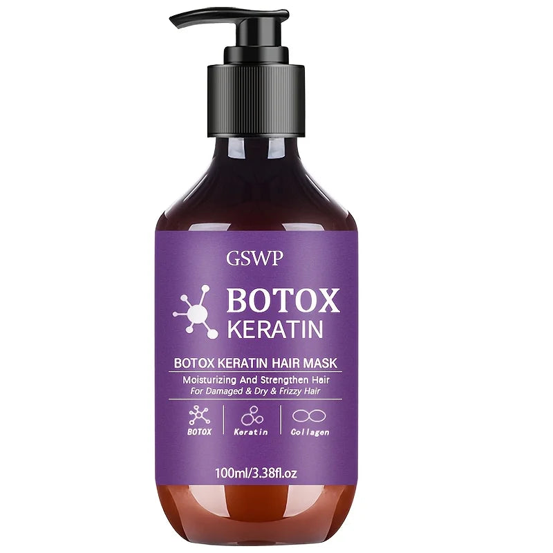 Máscara Capilar de Queratina Efeito "Botox" – Hidrata e Reduz o Frizz