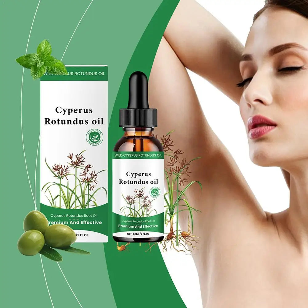 Óleo Corporal Hidratante de Cyperus Rotundus para pós-depilação