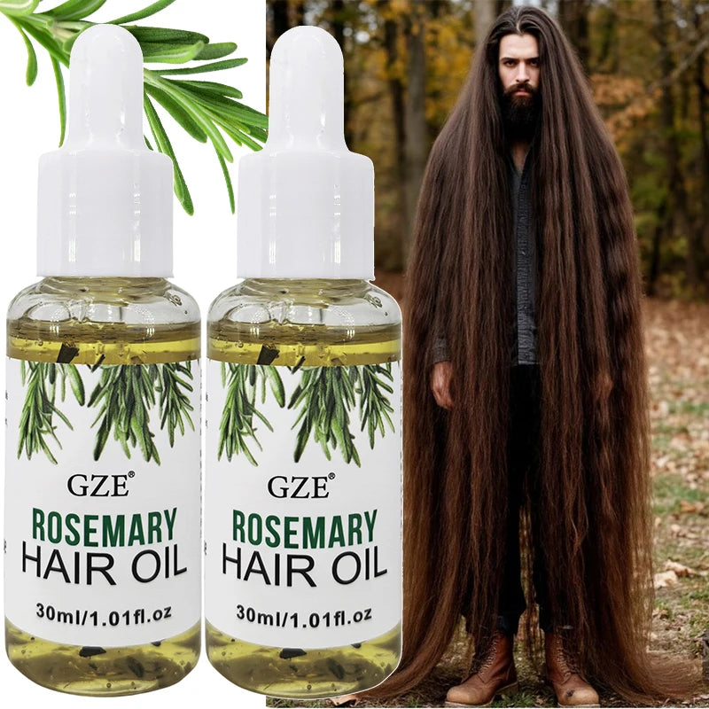 Óleo de Alecrim para o couro cabeludo, fortalece todos os tipos de cabelo